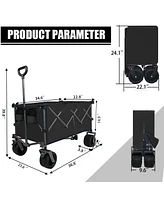 Streamdale Furniture Collapsible Folding Wagon: Large Capacity, Removable Fabric, Compact Size