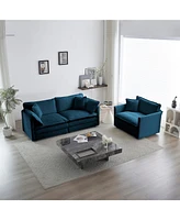 Simplie Fun 2-Piece Chenille Sofa & Chair Set with Flexible Combinations