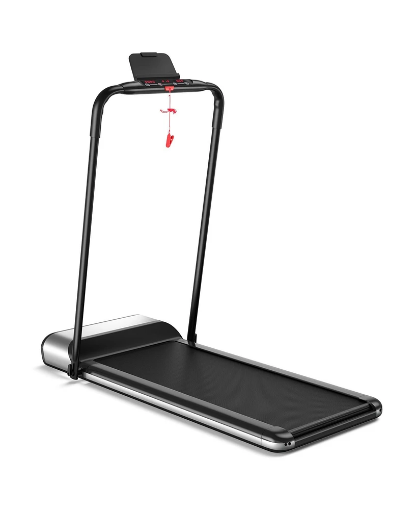 Slickblue Ultra-thin Electric Folding Motorized Treadmill with Lcd Monitor Low Noise