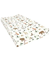 Hudson Baby Cotton Changing Pad Cover, Forest Animals, One Size