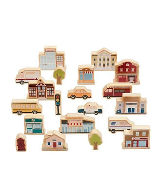 Kaplan Early Learning Community Block Set - 20 Pieces - Assorted pre