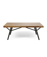 Simplie Fun Modern Acacia Wood Patio Coffee Table