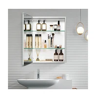 20x26" Medicine Cabinet with Mirror, Recessed or Wall Mount