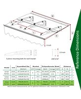 Streamdale Furniture Polycarbonate Door Awning with Aluminum Alloy Brackets