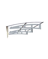 Streamdale Furniture Polycarbonate Door Awning with Aluminum Alloy Brackets