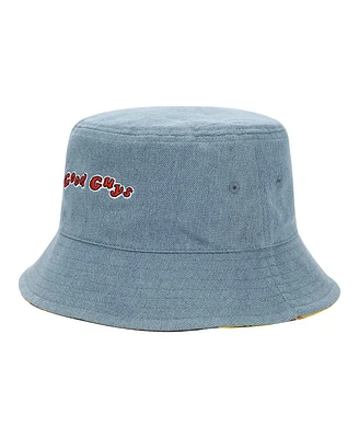 Child's Play Men's Chucky Good Guys Denim and Roller Print Reversible Bucket Hat