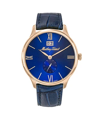 Mathey Tissot Men's Edmond Blue Dial Watch - H1886QPBU