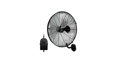 Slickblue 20 Inch Wall Mount Fan with 3 Fan Speeds and Adjustable Tilt Head-Black