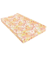 Hudson Baby Infant Girl Changing Pad Cover, Peace Love Flowers, One Size