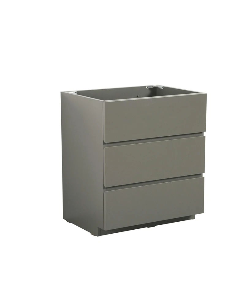 Streamdale Furniture Alice Gray Vanity: Maximized Storage, Sleek Finish