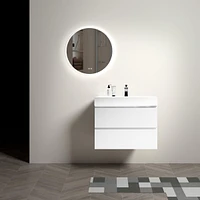 30" White Vanity: Timeless Elegance, Ample Storage, Silent Drawers