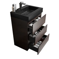 24" Modern Vanity: Elegance, Storage, Silence
