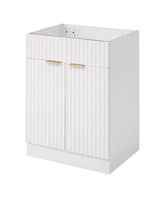 Streamdale Furniture 24" Modern Bathroom Vanity Cabinet with Wavy Door