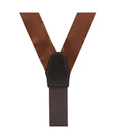 Trafalgar Men's Dutton Solid Color Silk Button End Suspenders