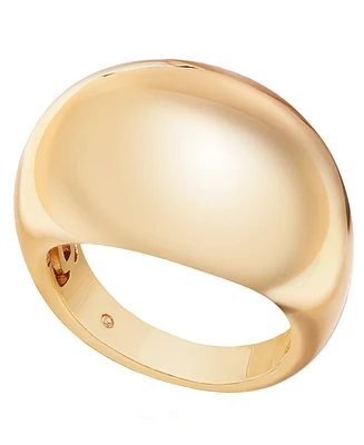 And Now This Silver Plated or 18k Gold Brass Dome Ring