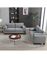 Simplie Fun Modern 2-Piece Sofa Set with Usb Charging Ports