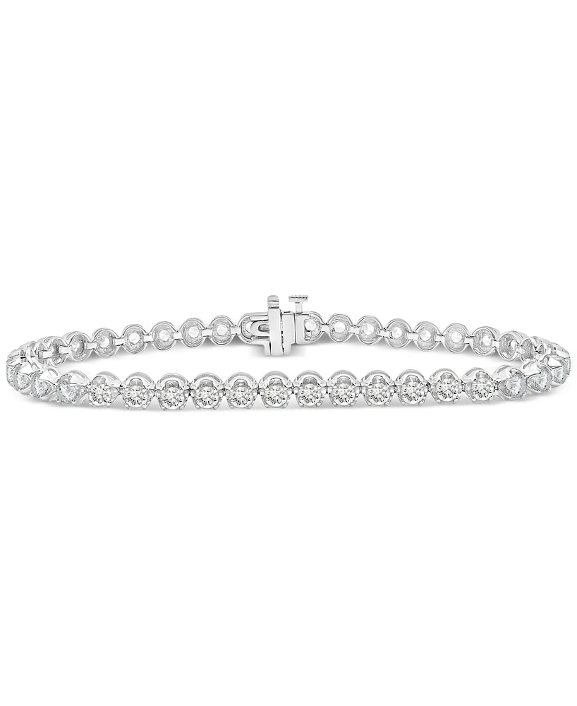 Diamond Claw-Set Tennis Bracelet (4 ct. t.w.) in 14k White Gold, Created for Macy's