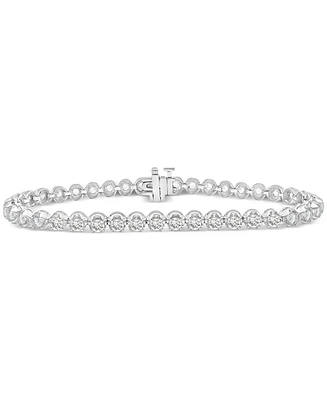 Diamond Claw-Set Tennis Bracelet (4 ct. t.w.) in 14k White Gold, Created for Macy's