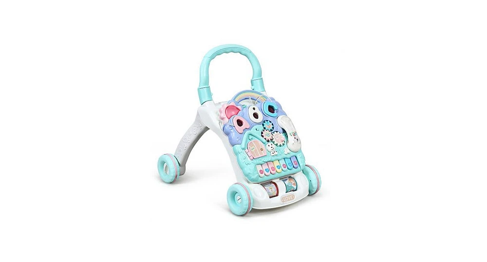 Slickblue Toddler Baby Sit-to-Stand Learning Walker Musical Toy