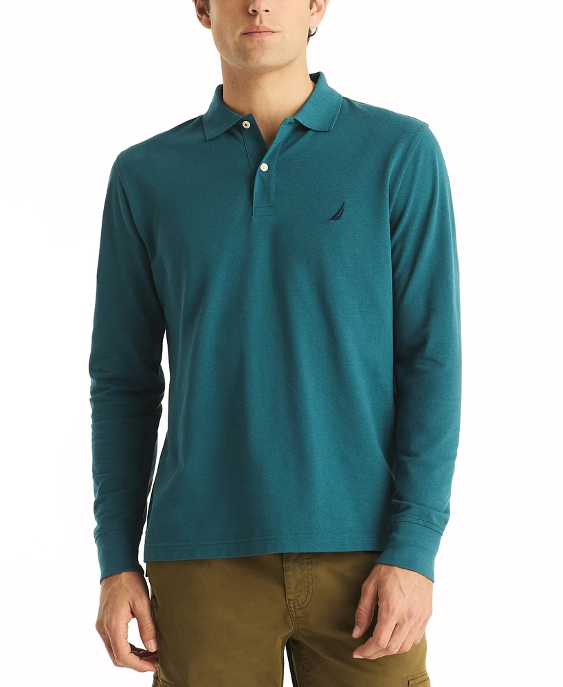 Nautica Men's Long Sleeve Deck Polo Shirt