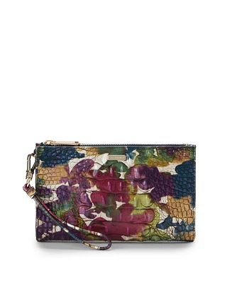 Brahmin Daisy Melbourne Embossed Leather Clutch