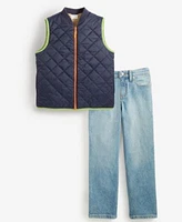 Epic Threads Little Big Boys Reversible Vest Henley Shirt Relaxed Jeans Created For Macys