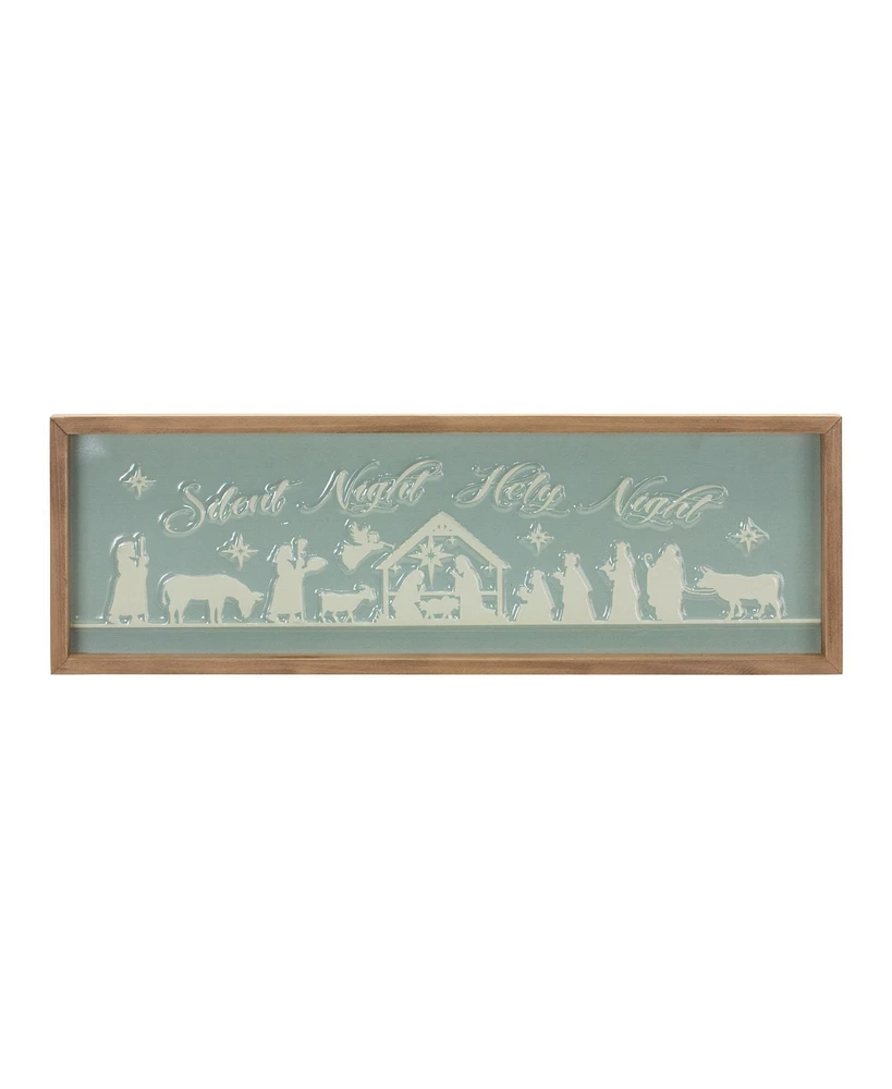 Slickblue Framed Silent Night Sign 20"l