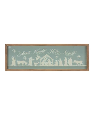 Slickblue Framed Silent Night Sign 20"l