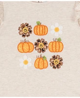 Rare Editions Baby Girl Cheetah Print Pumpkin Applique Outfit, 2 Pcs