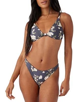 Oneill Juniors Kendra Floral Knot Front Bikini Top Kendra Floral Printed High Leg Bikini Bottom