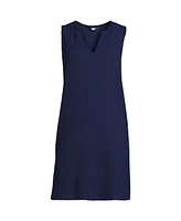 Lands' End Women's Cotton Gauze Swim Cover-up Dress