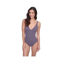 Profile by Gottex Women's Devine V-Neck One Piece Swimsuite