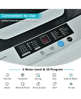 Slickblue 8.8 lbs Portable Full-Automatic Laundry Washing Machine with Drain Pump