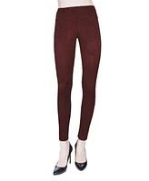 MeMoi Women's Duranza Suede Ankle Length Fashion Leggings