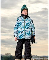 Deux par Toddler Boys Two Piece Snowsuit Printed Glaciers And Black - Toddler|Child