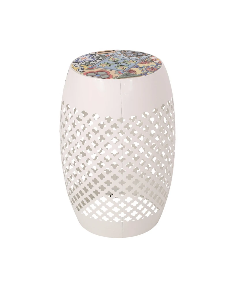 Simplie Fun Roswell Outdoor Tile Mosaic Side Table