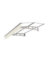 Streamdale Furniture Series Door Window Awning Canopy: 0.137" Solid Polycarbonate, Aluminum Brackets