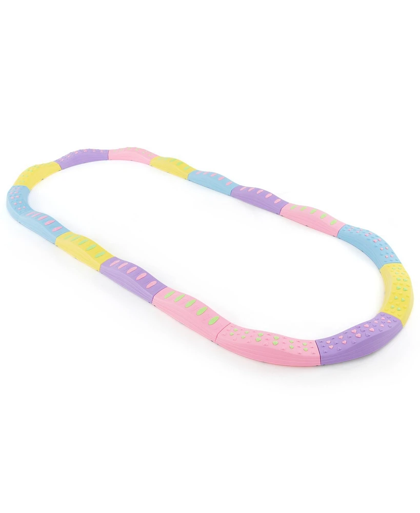 Slickblue Colorful Kids Wavy Balance Beam with Textured Surface and Non-slip Foot Pads