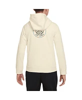 Nike Big Boys and Girls Cream Paris Saint-Germain Club Pullover Hoodie