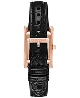 Emporio Armani Women's Black Leather Strap Watch 32mm