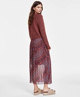 Steve Madden Women's Coppola Pleated Maxi Skirt