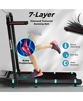 Slickblue 2 1 Folding Treadmill with Incline Remote Control