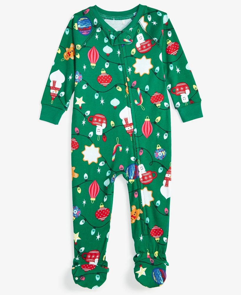 Holiday Lane Infant Ornament Cotton Matching Family Pajamas Onesie, Created for Macy's