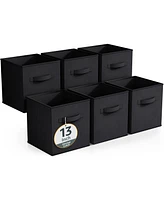 Sorbus 6 Pack 13 Inch Foldable Storage Cubes with Handles- for Organizing Home, Shelves, Nursery, Playroom