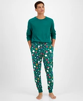 Holiday Lane Men's Ornament Mix It Cotton Matching Family Pajamas Set, Created for Macy's