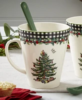 Spode Christmas Tree 2024 Annual 4 Piece Mug & Spoon Set, Created for Macy's