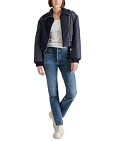 Steve Madden Women's Storm Mixed-Media Bomber Jacket