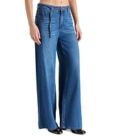 Steve Madden Women's Serenity Belted Wide-Leg Jeans