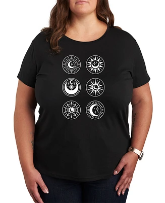 Hybrid Apparel Sun Moon Grid Plus Graphic Tee
