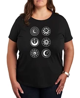 Hybrid Apparel Sun Moon Grid Plus Graphic Tee